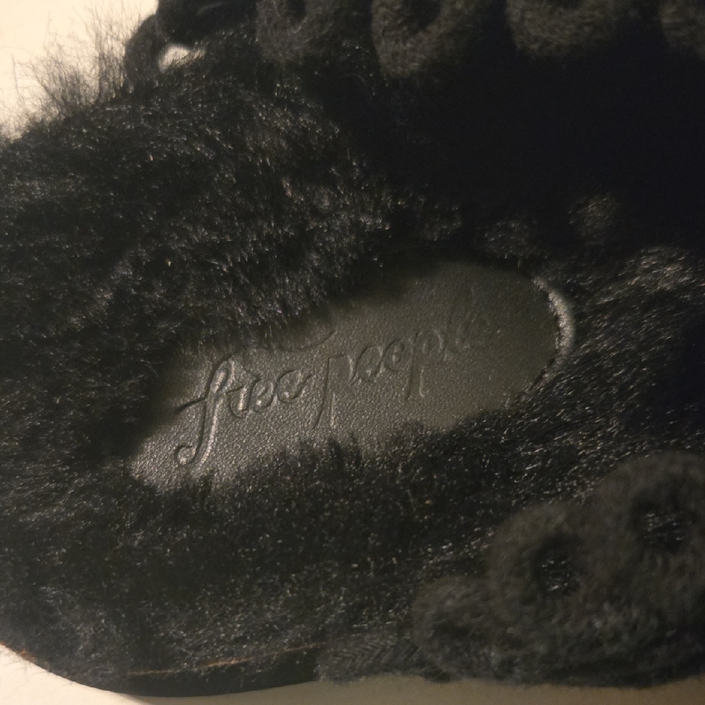 Free People Black and Tan Embroidered Slippers - Picture 3 of 6
